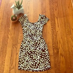 Charlotte Russe Sunflower Bodycon Mini Dress